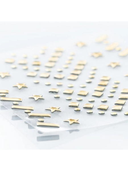 Набор стикеров для ногтей  "Драгоценный металл" Kiss Stones Studs